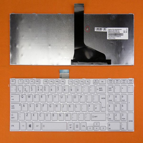 

for toshiba satellite l850 lapstandard layout keyboard white