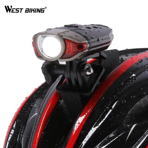 

west biking waterproof bike helmet light usb rechargeable bicycle handlebar lights safety road bike mountain cycling front light