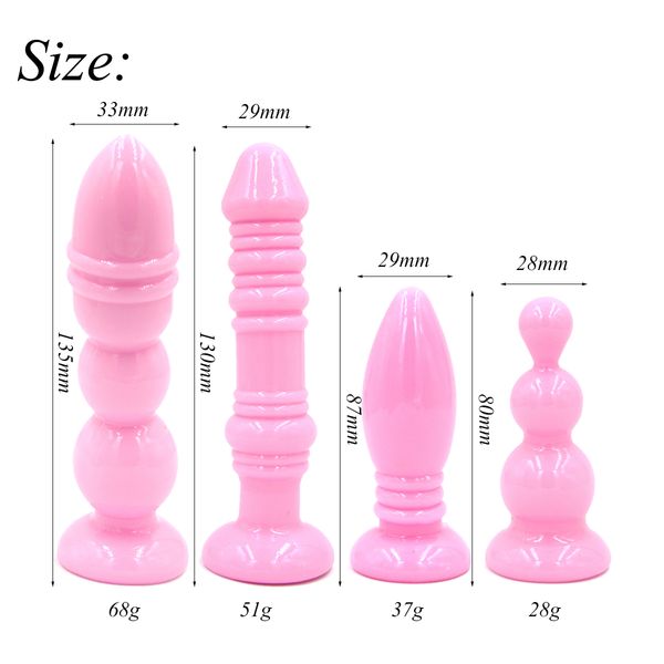 Silicone quente juguetes sexuales Butt Plugs Anal Vibrador Brinquedos Sexuais Produtos Sexuais para Mulheres e Homens 4 pçs/set