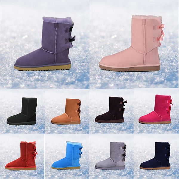 

Hot Sale WGG women boots Australia Classic snow Boot tall real leather Bailey Bowknot girl winter desinger Keep warm 36-41 Free Shipping