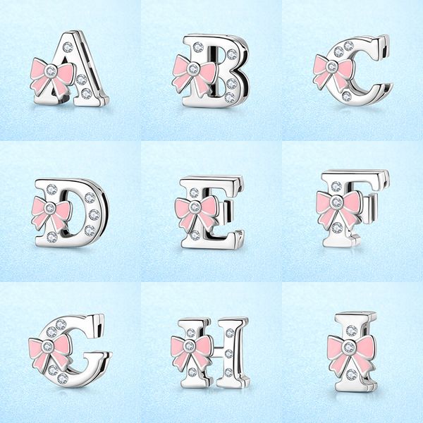 

100% real 925 sterling silver alphabet a-z letter beads clip charms fit original reflection watch bracelets women jewely making