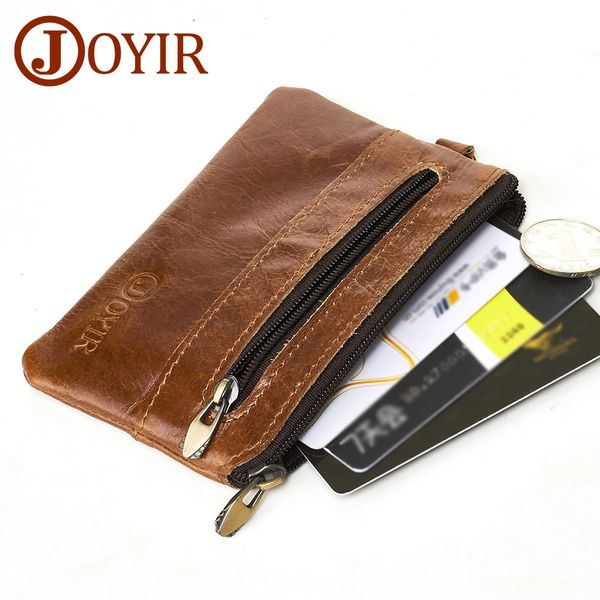 

joyir coin purse men genuine leather wallets men wallet women vintage slim zipper short wallets card holdershort wallets pouch for cards new, Red;black