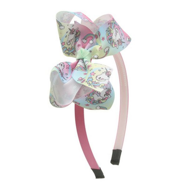 

us 179 20 offhair bow headbands for girls boutique rainbow printed ribbon knot bow hairbands hair hoop children hair accessorieshair gluvt, Black;brown