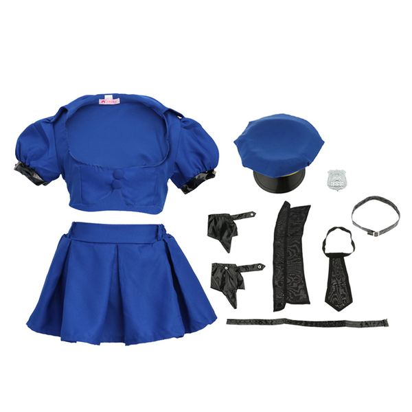 

game lol sheriff piltover a full range complete outfit dress uniform set, White