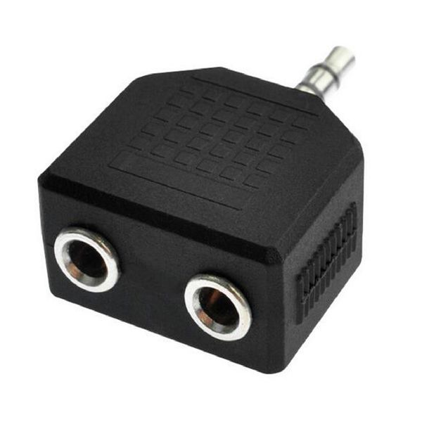

1 male to 2 female audio headphone splitter adpater for earphone headset converting connector splitter headphone