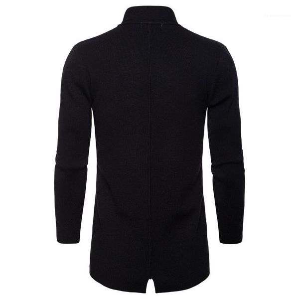 

men jackets mens open stitch solid stand collar long sleeve outerwear casual coats fashion knit with pocket, Black;brown