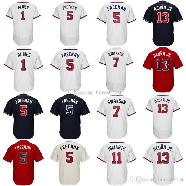 

2019 New Atlanta News Braves Ronald Acuna Jr. Jr Ozzie Albies Freddie Freeman Dansby Swanson Chipper Jones Men Women Youth