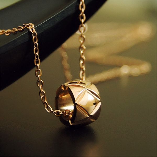 

classic stainless steel necklace for women jewelry bead pendant necklace women 2020 statement kn013-1, Silver