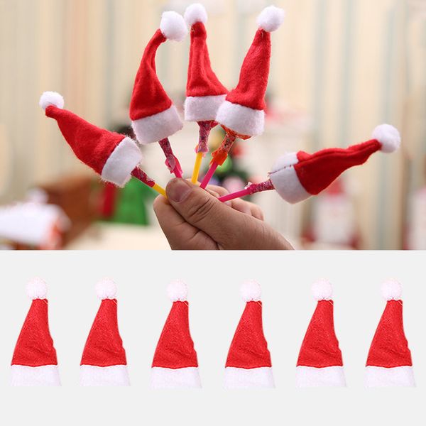 

christmas decorations, mini christmas hat, candy cane, non-woven cap