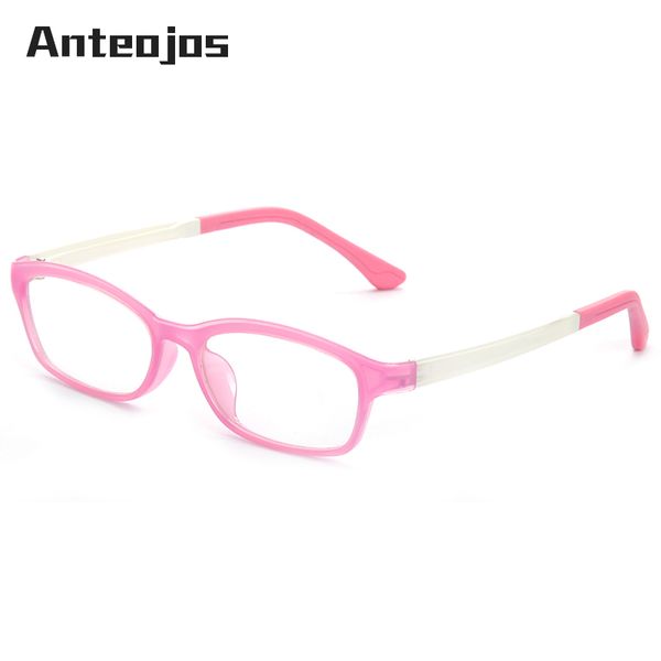 

anteojos children's myopia glasses frame cute flexible tr90 material kids pink eyeglass frame for boys girls oculos infantil, Black