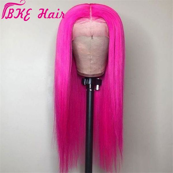

celebirty pink red color simulation brazilian wig hand tied cosplay perruque synthetic lace front party wigs for women, Black