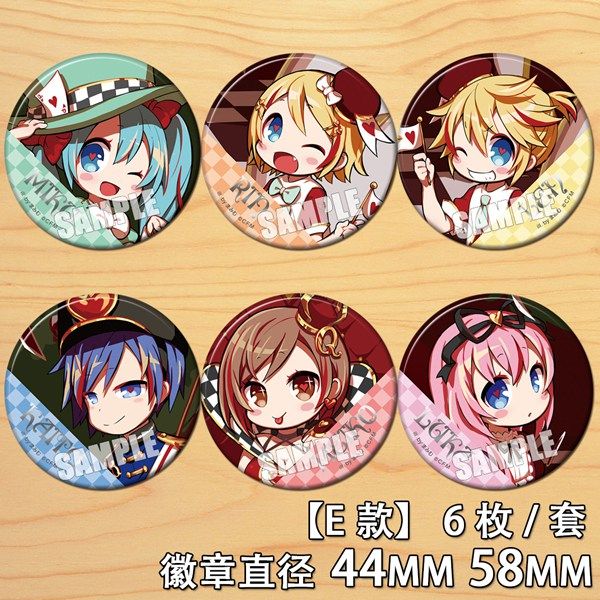 

1pc 58mm hatsune miku cute girl acrylic round pins brooch iocns, Gray