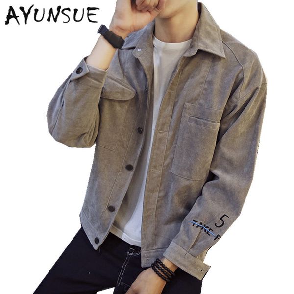 

men's jackets gray corduroy autumn spring jacket men bomber plus size mens and coats bmbers homme outwear coat fyy271, Black;brown
