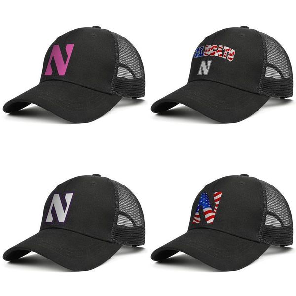 

illinois northwestern wildcats football pink breast cancer logo black mens and womens trucker cap baseball design custom sports mesh usa, Blue;gray