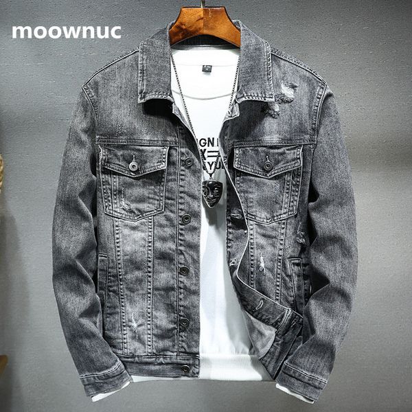 

2020 spring men's jean jackets fashion denim coat, jacket men autumn coat overcoat size s-4xl, Black;brown