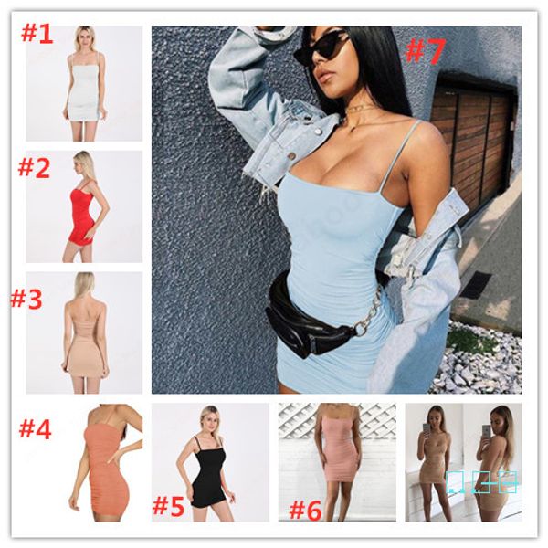 

леди мода bodycon платья свитера без рукавов подтяжки ruched мини юбки женщины летнее платье ночной клуб вечерняя одежда сексуальная одежда, White