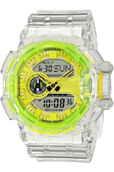 

Ga400 port quartz bo men 039 watch led waterproof and hockproof full function work automatic light tran parent