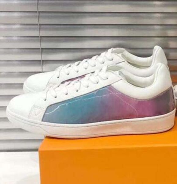 

2019 rivoli designer sneaker boot mens classic rainbow monogram high sneakers luxury designer trainers for men outdoor hiking 12, Black