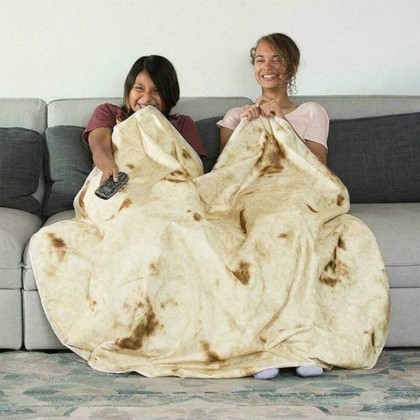 

tortilla wrap throw blanket sherpa blankets human burrito mexican blanket fleece soft printed knitted round rectangle funny gift