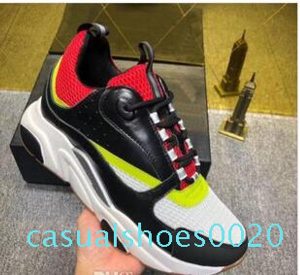 

women's men designer shoes sneaker d leather comfortable casual b22 trainer walking knit meshu up shoes qa20, Black