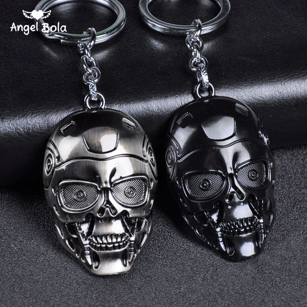 

terminator logo charm keychain men and women fashion pendant keyring jewelry car key accessories, Silver
