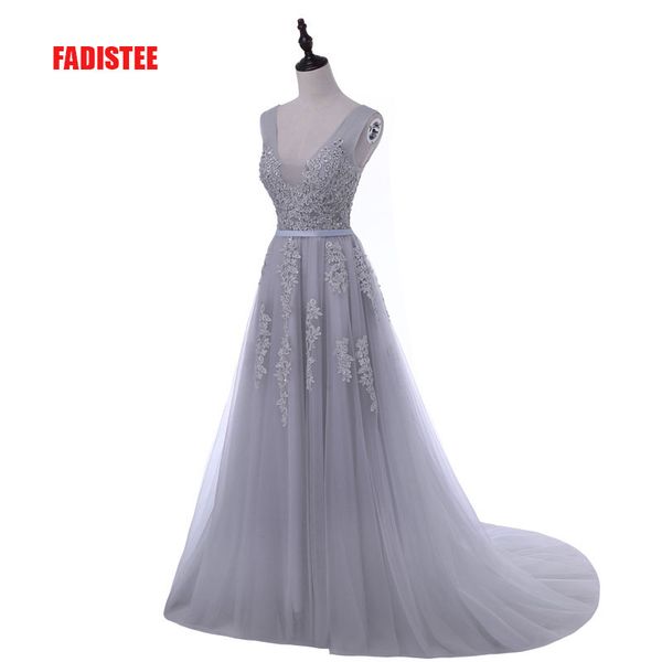 

new arrival party evening dresses vestido de festa a-line prom dress lace beading robe de soiree v-neck dress with zipper, Black;red