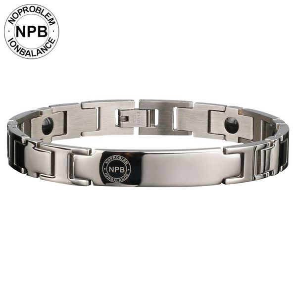 

noproblem 044 siliver ion balance therapy health choker cute sports casual metal tourmaline germanium bracelet, Golden;silver