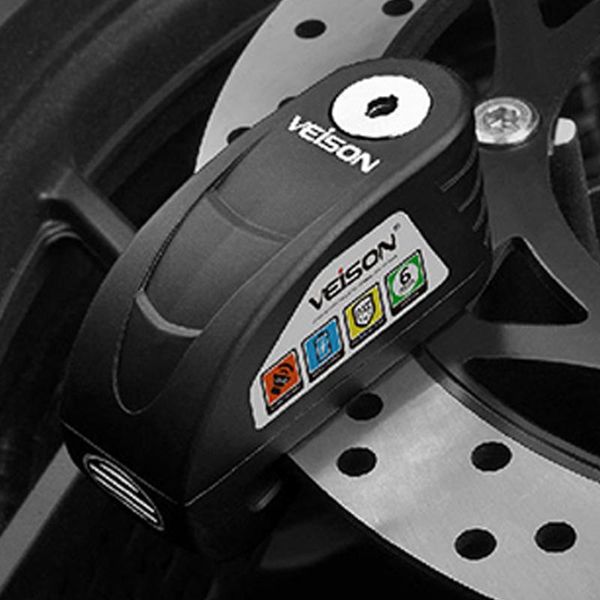 

alarm anti theft motorcycle bike 3keys waterproof alloy 130db warning brake travel disc lock padlock universal security