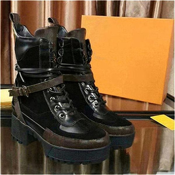 

overcloud platform desert boot diseador women martin boot shoes trainers leather with dust bag 5cm heel o43, Black