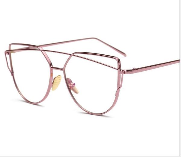 

metal ornamental glasses for flat glasses for men and women, White;black