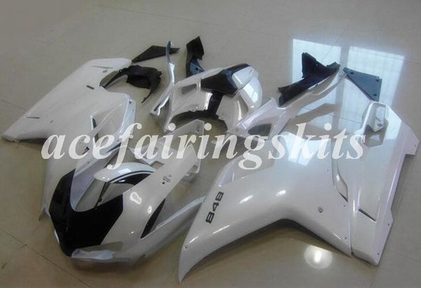 

4gifts new abs full fairings kit fit for ducati 848 1098 1198 1098s 1098r evo 2007 2008 2009 2010 2011 2012 white custom