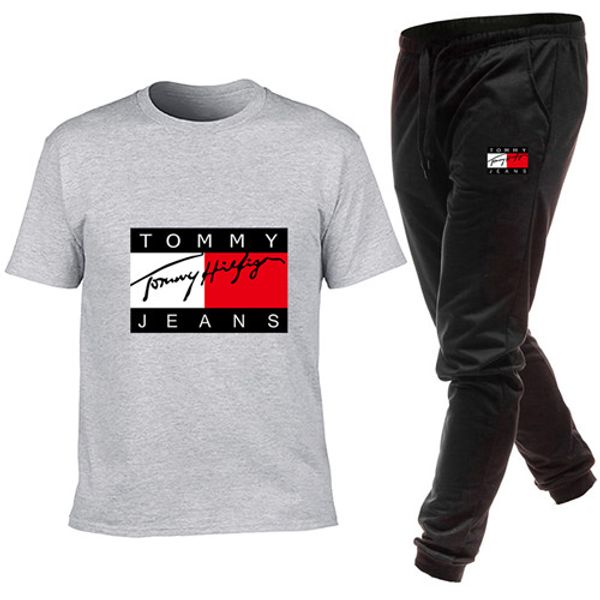 

20ss new tracksuit fashion men sportswear two piece sets all cotton fleece thick hoodie+pants sporting suit 01, White
