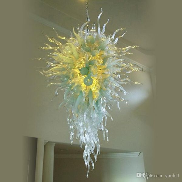 

unique designed transparent luxury glass chandelier handmade blown glass modern art decor led chandelier abstract outdoor