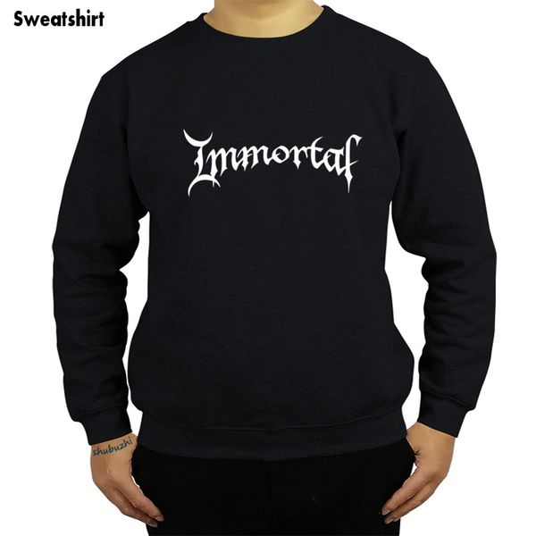 

immortal new logo men sweatshirt fashion cool hoodies black metal band men sweatshirt darkthrone mayhem slim long sleeve sbz4404
