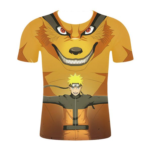 

Naruto 3D Digital Print Mens Tshirts Short Sleeve Crew Neck Couples Tops Designer Male Casual Tees