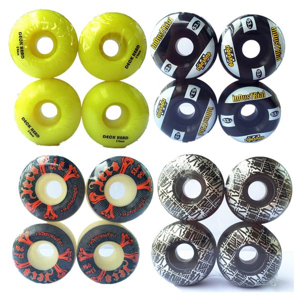 

4pcs pro skateboard wheels 52mm 101a double rocker skate wheels pu downspeed sliding