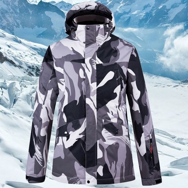 

new ski camouflage jacket men outdoor windproof waterproof snow clothing winter warm skiing snowboard jackets male