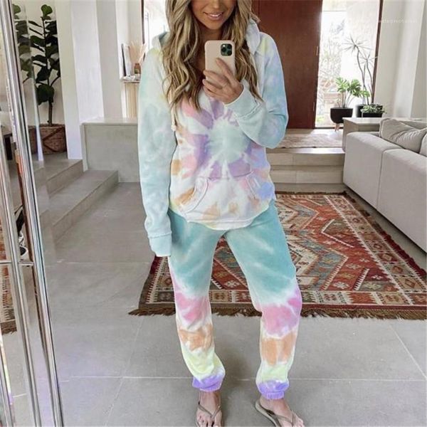 

ladies two pieces outfits spring summer long sleeve hooded long pants loose 2pcs tracksuits casual sports suits at home colorful, Gray