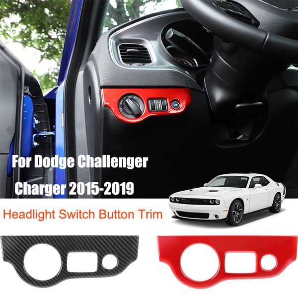 ABS Araba Sol Far Anahtarı Düğmesi Dodge Challenger 2015+ Şarj 2010+ için Trim 2010+ Araba İç Aksesuarları