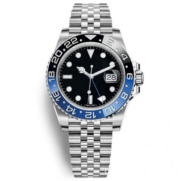 

Hot Sale Mens Wristwatch Blue Black Ceramic Bezel Stainless Steel Watch 116710 Automatic GMT Movement Limited Watch New Jubilee Master