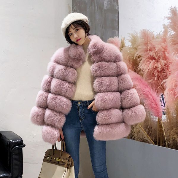 

xs-4xl artificial fur women 2018 winter fashion pink faux fur coat elegant thick warm outerwear fake jacket chaquetas mujer, Black