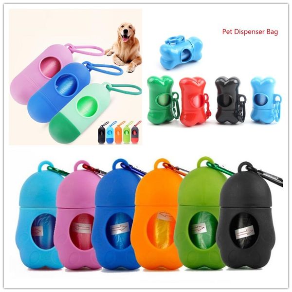 

20 styles portable pet dispenser bag dog poop bag garbage case carrier holder disposable bags for dogs cats outdoor pet supplies refuse bag