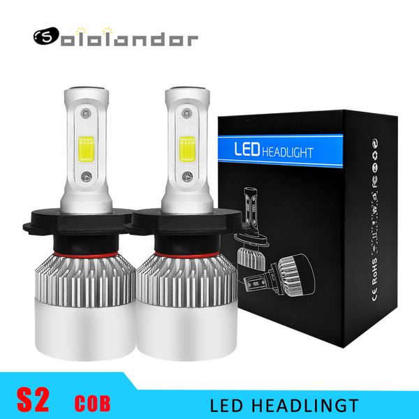 

1 шт. s2 светодиодные фары 6000k h7 led h4 9003 hb2 h11 h1 h3 h8 880 9005 9006 h13 9004 9007 hb3 hb4 автомобильные лампы накаливания 40 вт 4