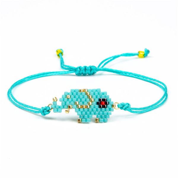 

2019 boho "miyuki" women elephant bangles handmade animal bracelet bohemia style beads bracelet friendship jewelry gift, Black
