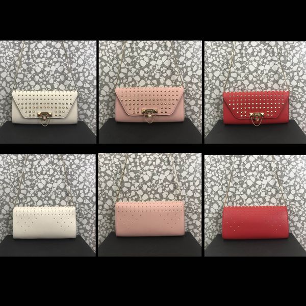 

handbags ladies bag designer new rivet clutch bag sheepskin new chain shoulder bag bolsa feminina autumn and winter
