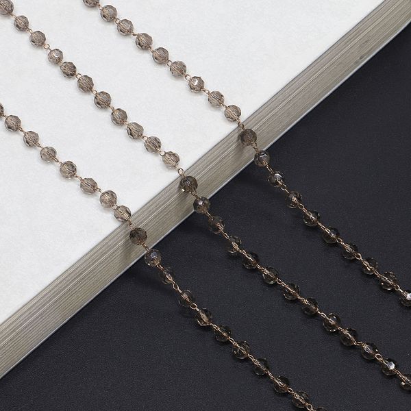 

fashion crystal beaded link chain sunglasses cord holder spectacles necklace reading glasse hanging neck strap chain, Silver