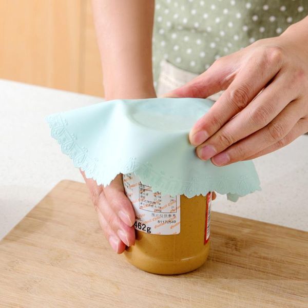 

2020 reusable silicone wrap stretch lid grip fresh keeping film sealer cover microwave oven heating cover #30