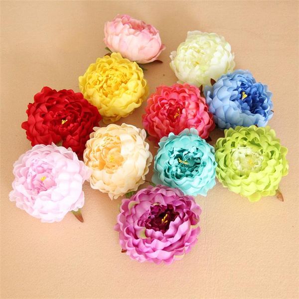 Craft Falso Bouquet Silk Peony 13 cores Flores artificiais real toque de flores do casamento Partido Home Decor Silk Flowers T2I257