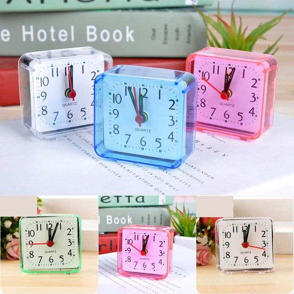 

vintage fine square alarm clock mini home portable table creative gift