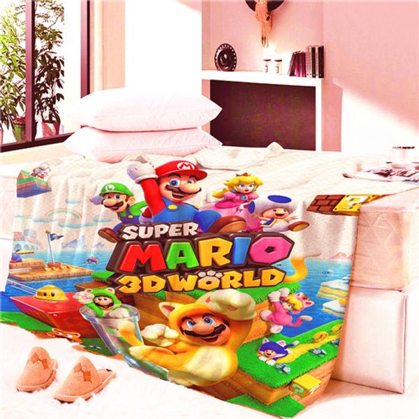 

game super mario world school blanket mat tapestry soft wall bedspread beach towel mat blanket table beach towel cosplay